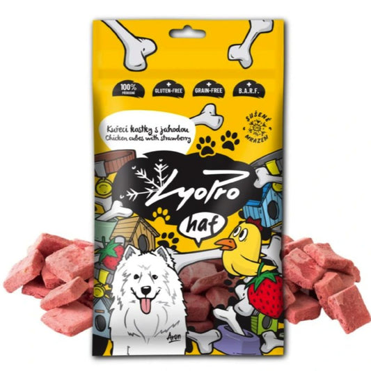 Kuřecí kostky s jahodou 50g