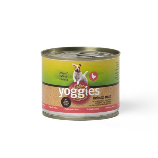 Yoggies drůbeží konzerva se zeleninou a ovesnými vločkami 200g