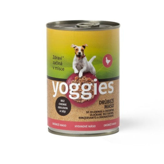 Yoggies drůbeží konzerva se zeleninou a ovesnými vločkami 400g