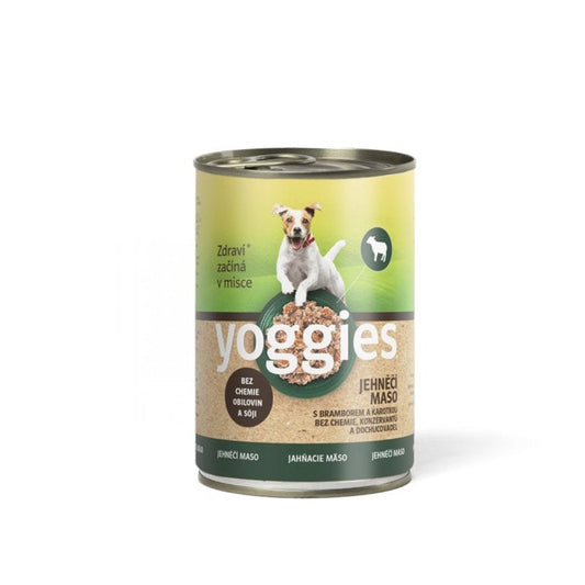 Yoggies jehněčí konzerva s bramborem a karotkou 400g