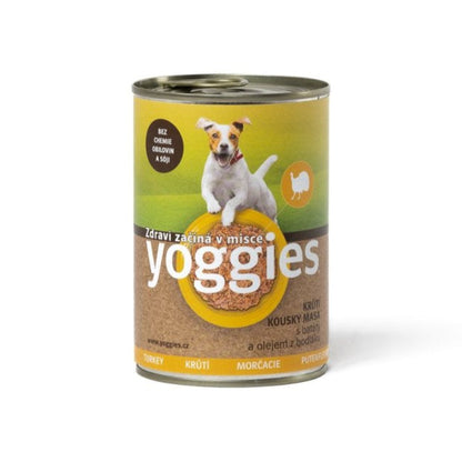 Yoggies krůtí konzerva s batáty a bodlákovým olejem 400g