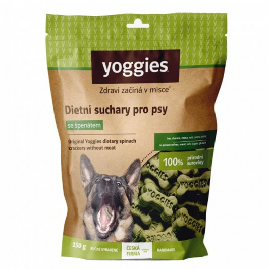 Yoggies Dietní bezlepkové suchary se špenátem 150g